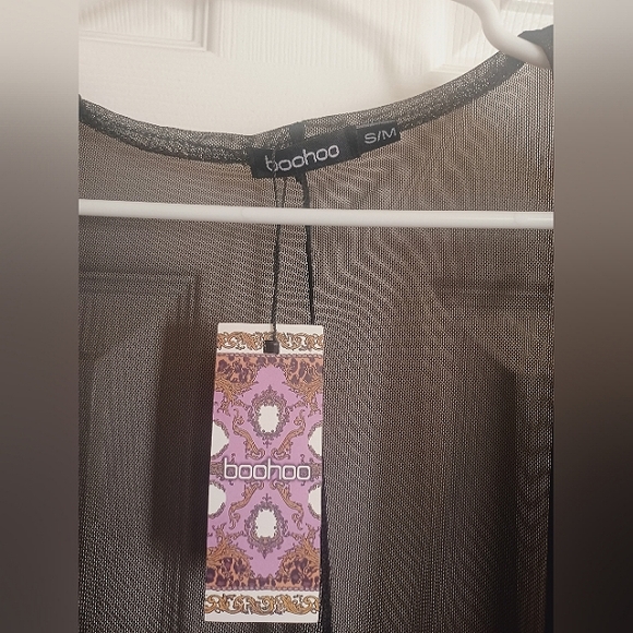 Sheer Mesh Kimono Cover Up - Picture 8 of 12